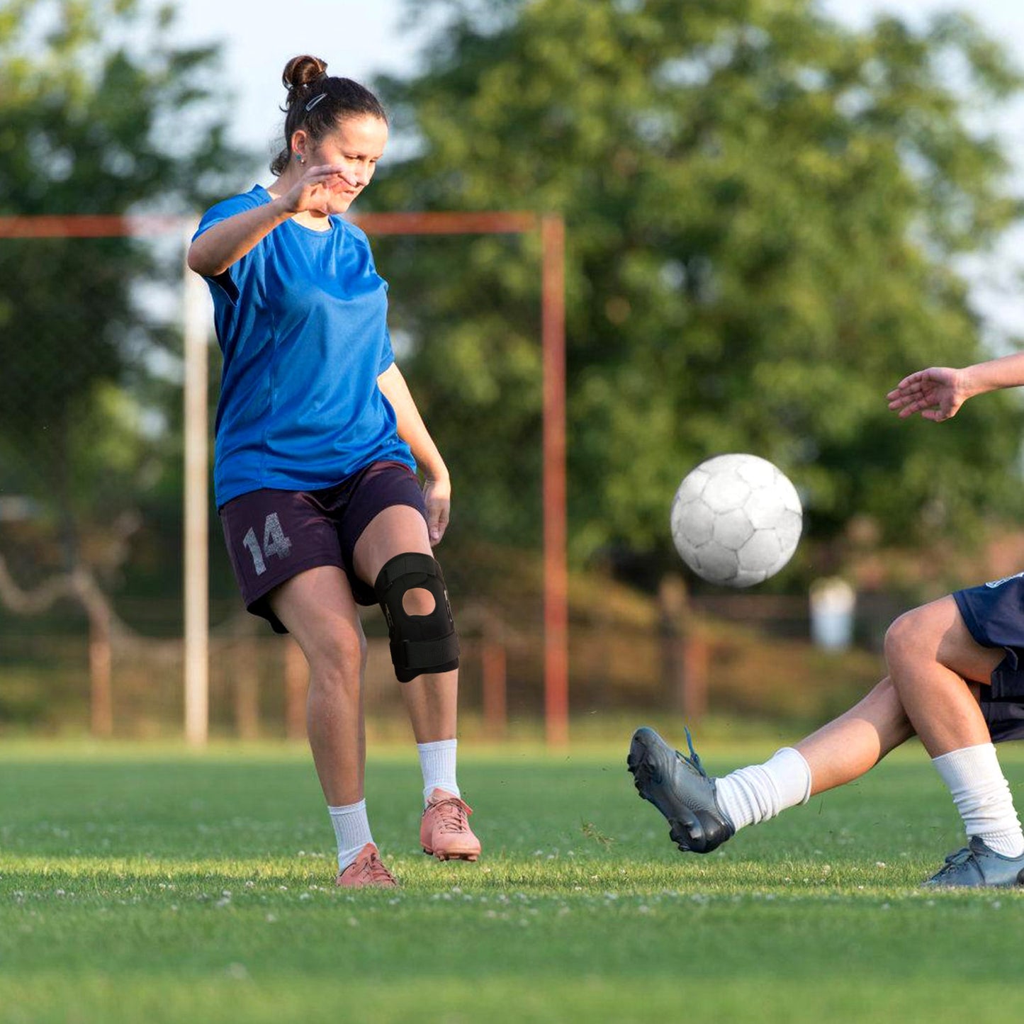 Sport Knee Brace Adjustable Open Patella Knee Support Compression Knee Wrap For Running Climbing Pain Relief Recovery Of Injured Knee