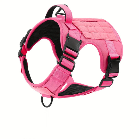 American Local Tactical Pet Boobs Service Dog Harness Vest Adjustable Reflective Dog Harness Metal Buckle Hiking Training
